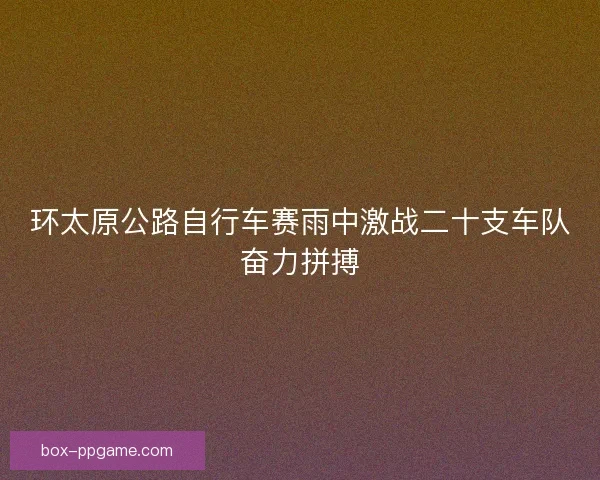 环太原公路自行车赛雨中激战二十支车队奋力拼搏